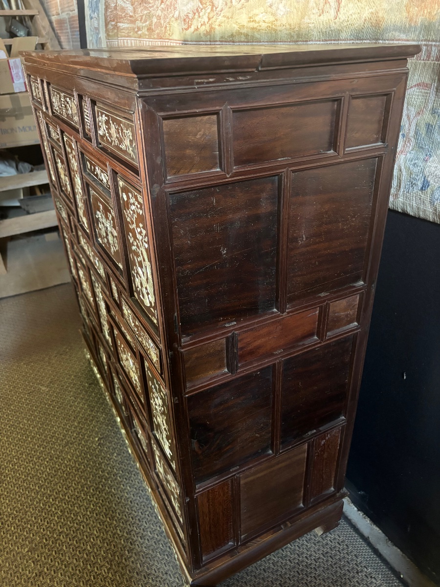Cabinet indochinois incrustation de nacre XIX IÈME -photo-5