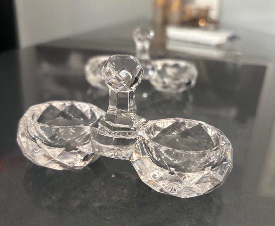 Paire salerons cristal Baccarat -photo-3