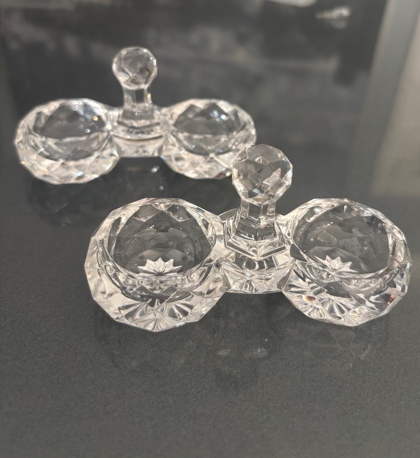 Paire salerons cristal Baccarat 