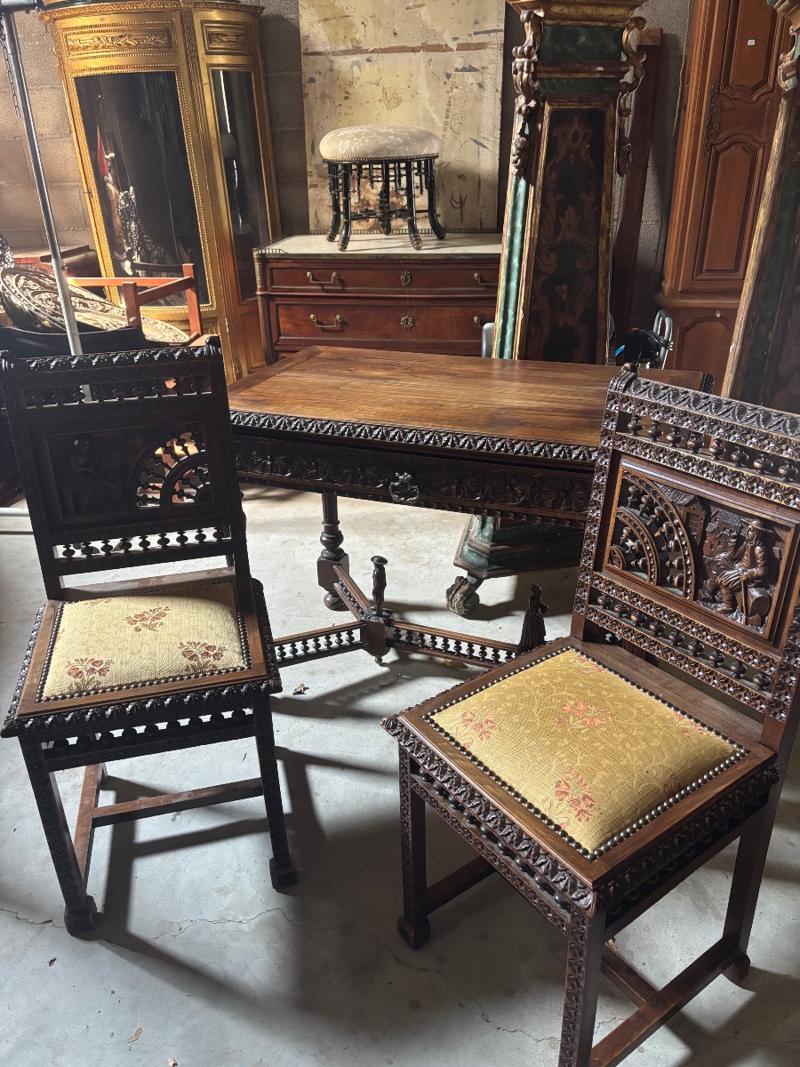 Bureau +2 chaises breton 