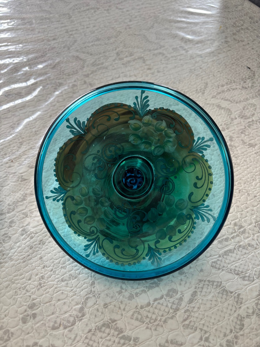 Large Murano Glass Candy Jar -photo-2