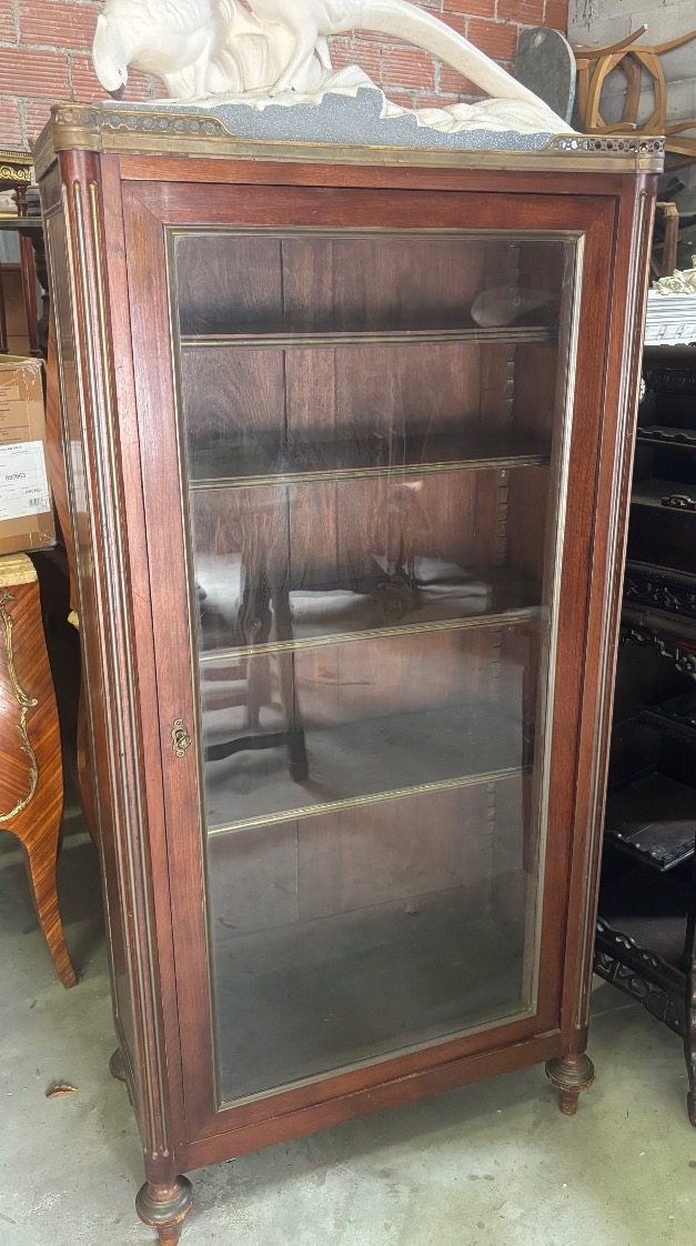 Louis XVI-style Mahogany Display Cabinet 