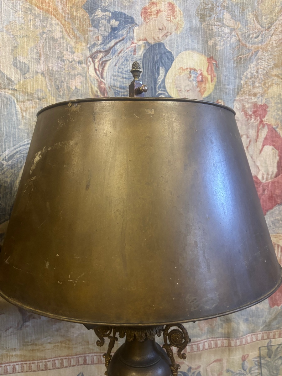 Paire de lampes en bronze style Empire XIX ième -photo-2