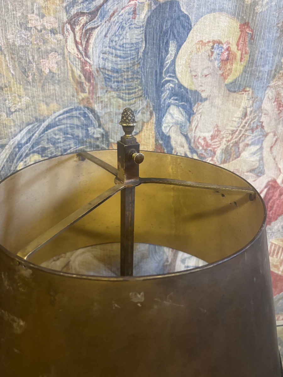 Paire de lampes en bronze style Empire XIX ième -photo-3