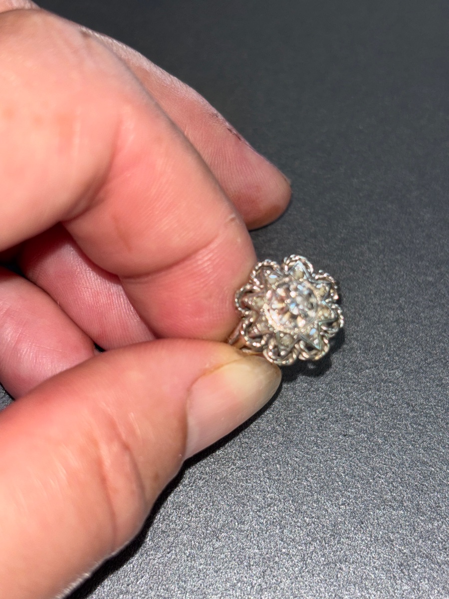 Bague ancienne or et diamants 