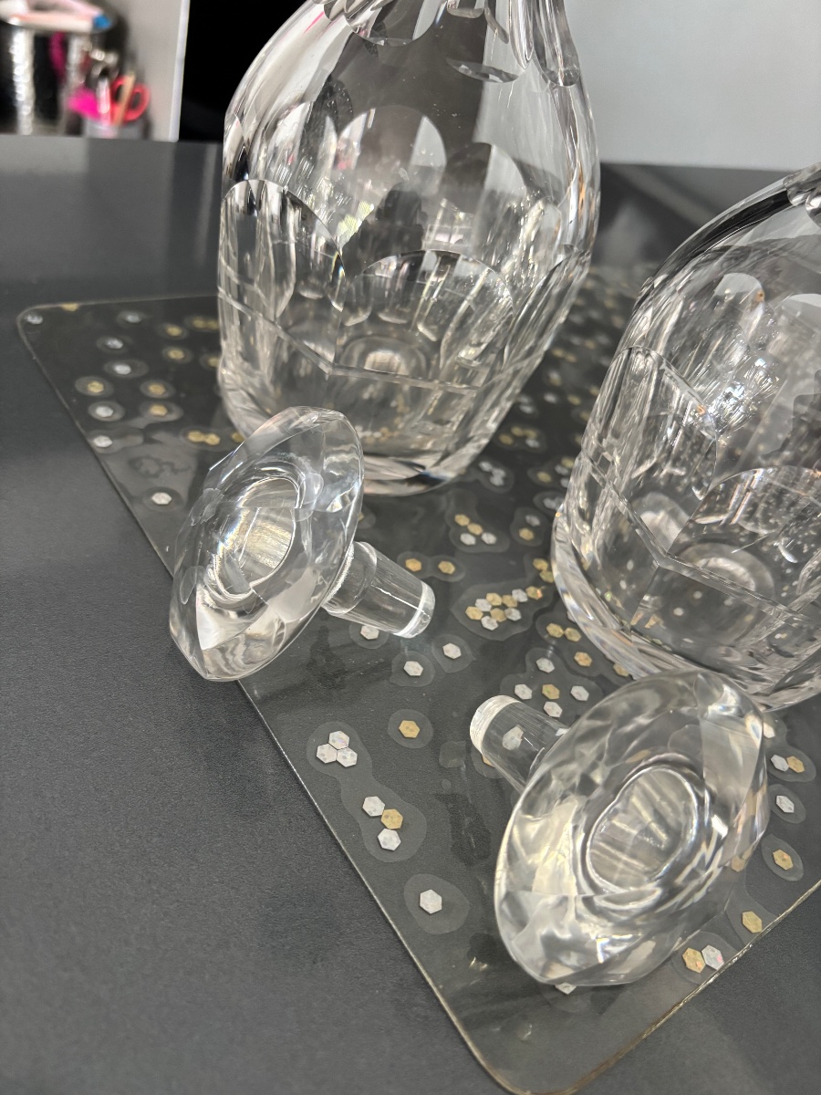 Paire de carafe cristal -photo-2