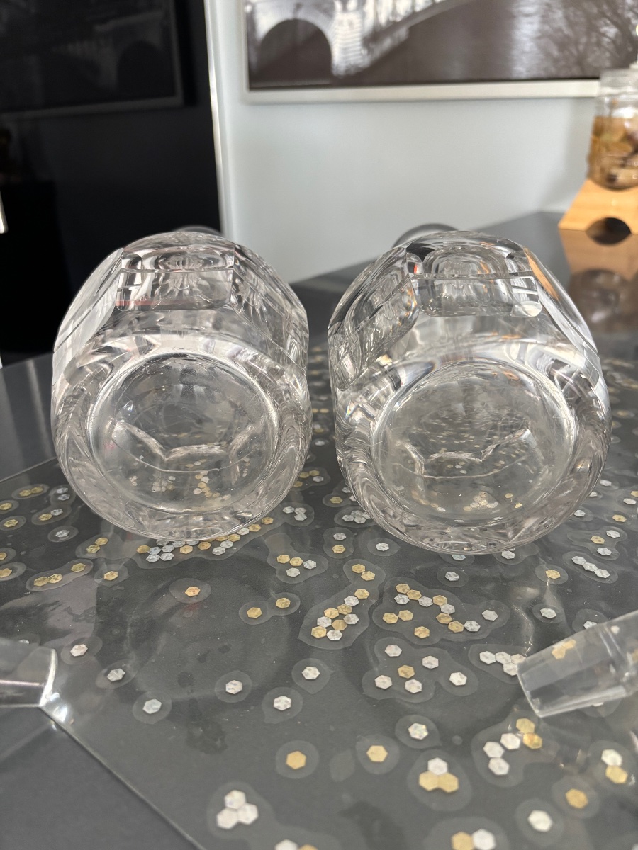 Paire de carafe cristal -photo-3