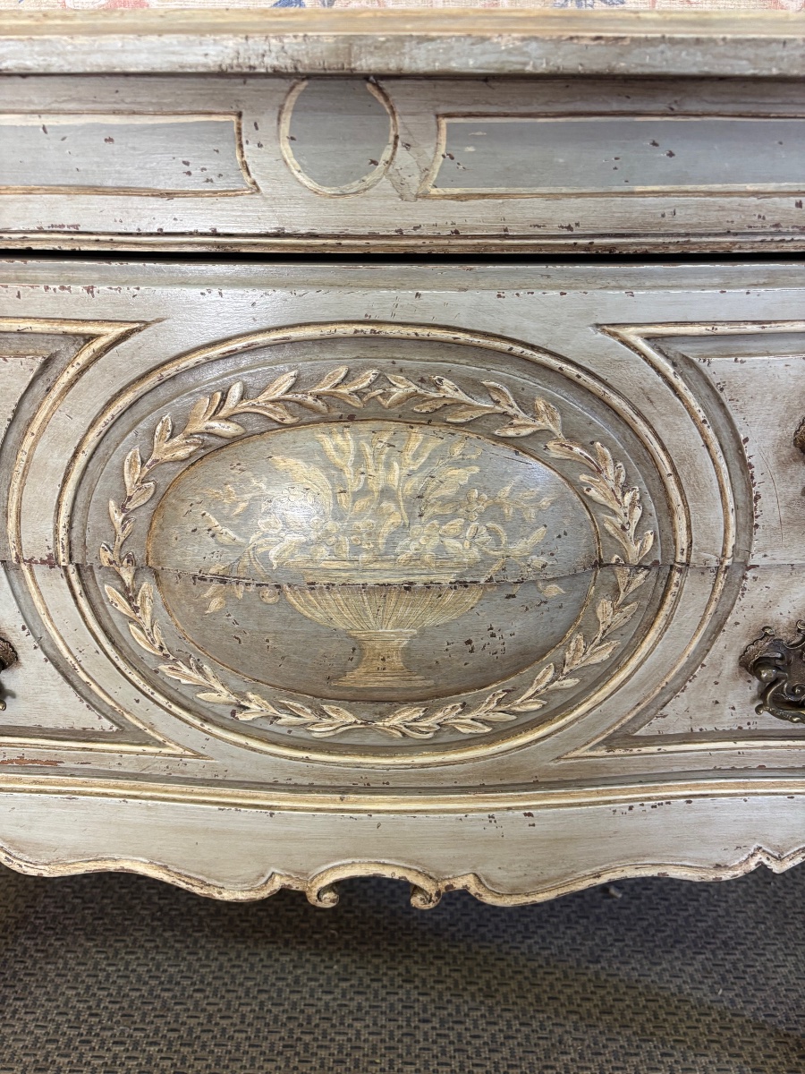 Antique Louis XV-style Lacquered Chest Of Drawers -photo-3