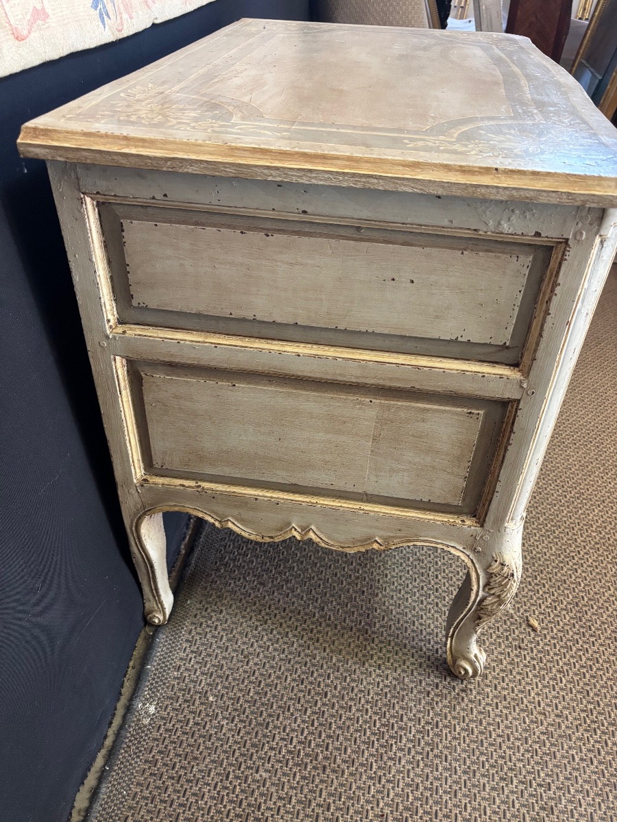 Antique Louis XV-style Lacquered Chest Of Drawers -photo-2
