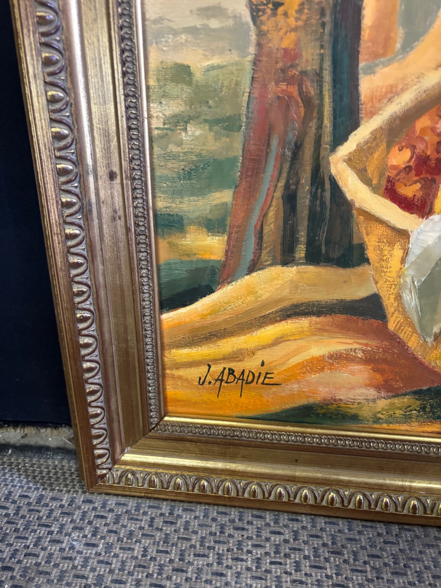 Tableau huile sur toile XX ième J .Abadie-photo-2
