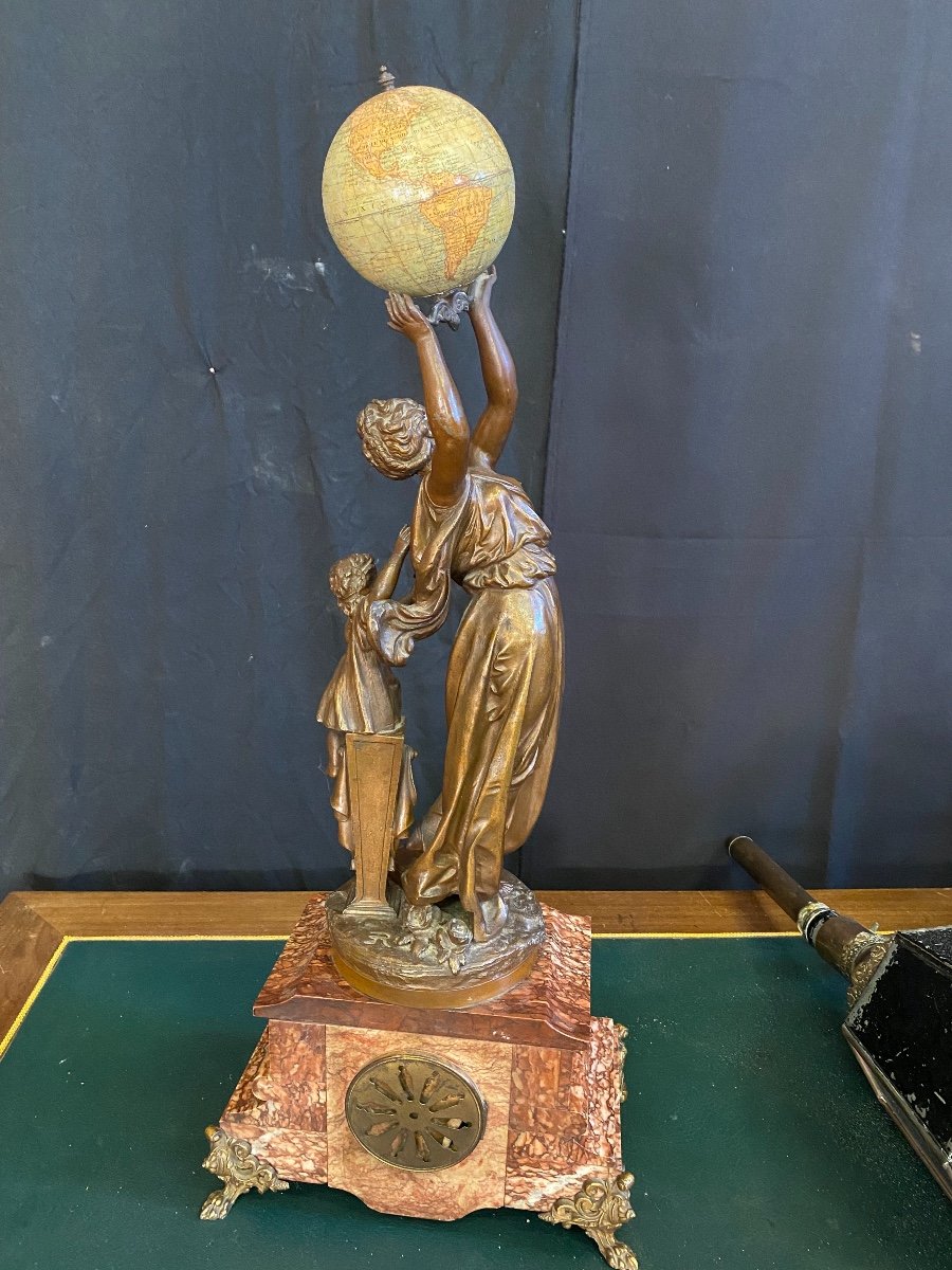 Pendulum Topped With A Terrestrial Globe-photo-3