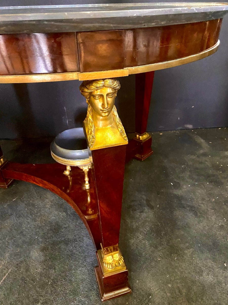 Pedestal Empire Period Mahogany And Bronze Jacob Desmalter-photo-2