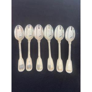 6 Christofle Spatours Espresso Spoons 