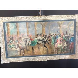 Peinture XX ième Lo. Lesieur  « le moulin rouge « 