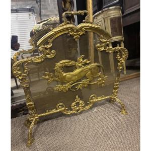 Pare feu étincelle bronze XIX ième 