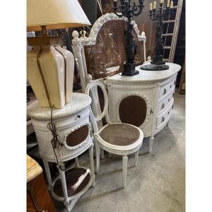 Chambre style Louis XVI avec cannage 