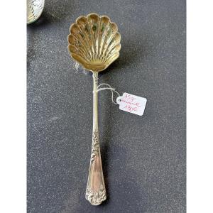 Cuillère saupoudreuse argent massif 