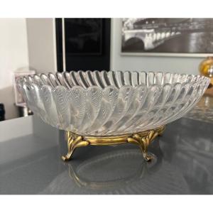Importante couple cristal et bronze Baccarat