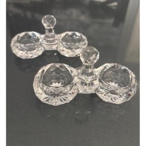 Paire salerons cristal Baccarat
