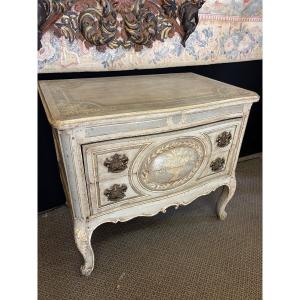 Antique Louis XV-style Lacquered Chest Of Drawers