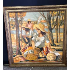 Tableau huile sur toile XX ième J .Abadie