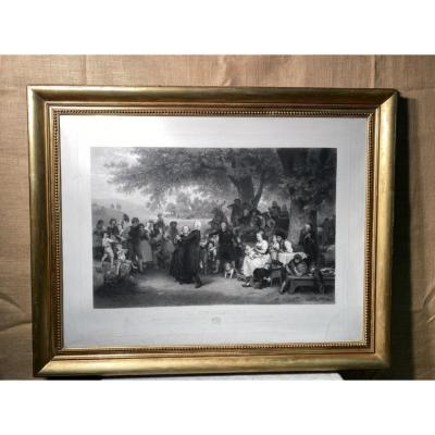 Large Louis Philippe Period Engraving