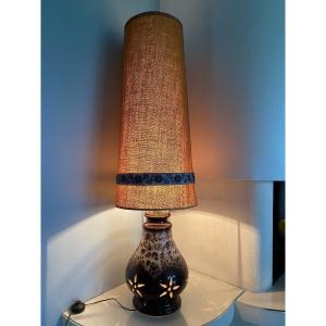 Lampe De Sol Céramique Année 70 Vintage 