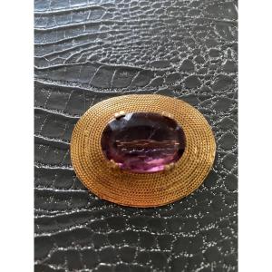 Big Brooch With Amethyst