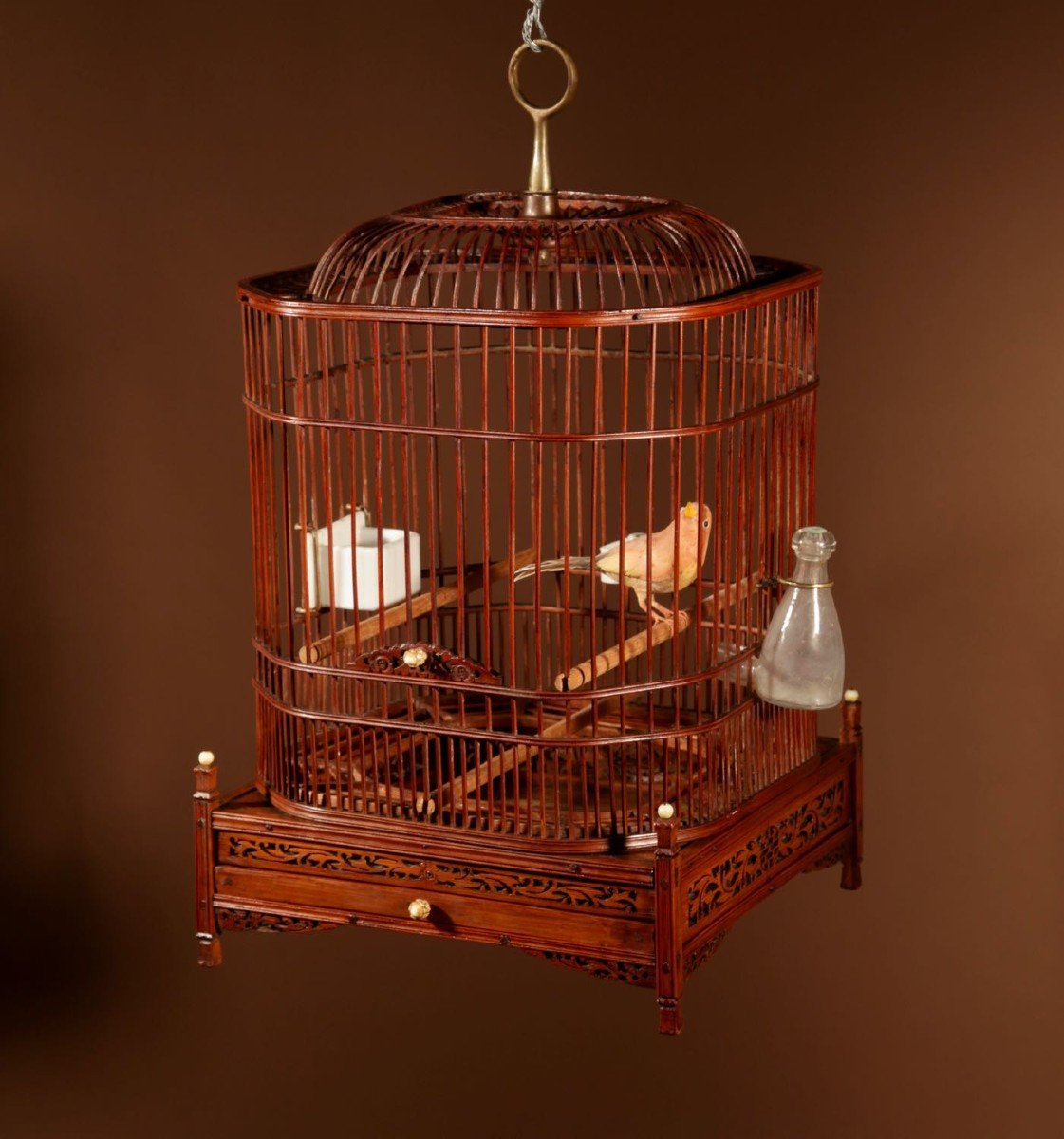 Proantic: Cage à Oiseaux Sur Pied à Décor Chinoisant -19° Siècle