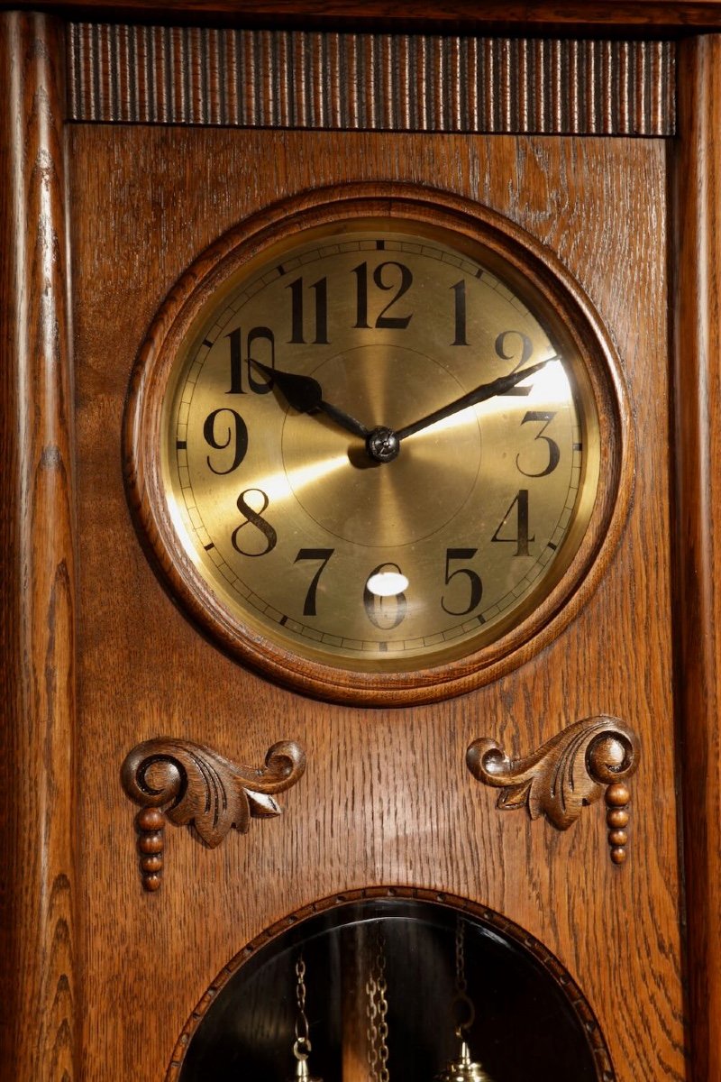 Gustav Becker Chêne Allemand Gründerzeit/historismus Longcase Clock Vers 1920-photo-2