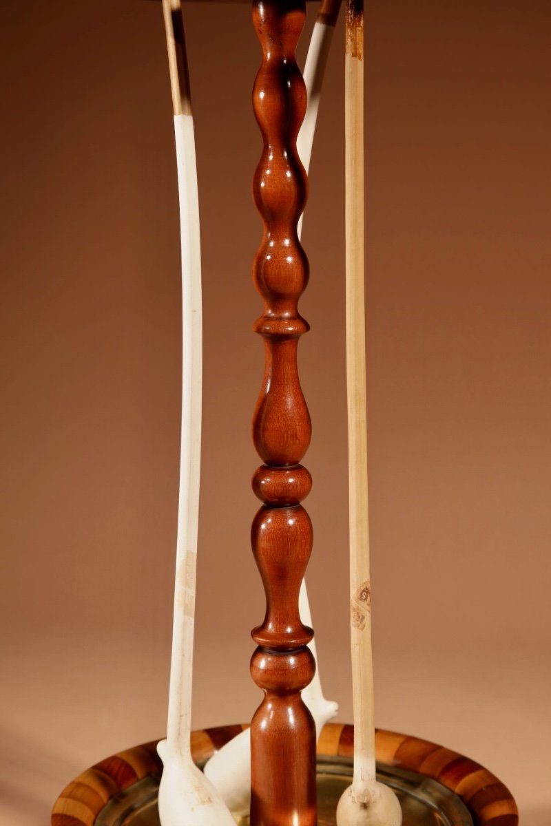 Treen, Tobacco Interest, A Set Of A Mahogany Coopered Pipe Stand And Its Coopered Mahogany Toba-photo-8