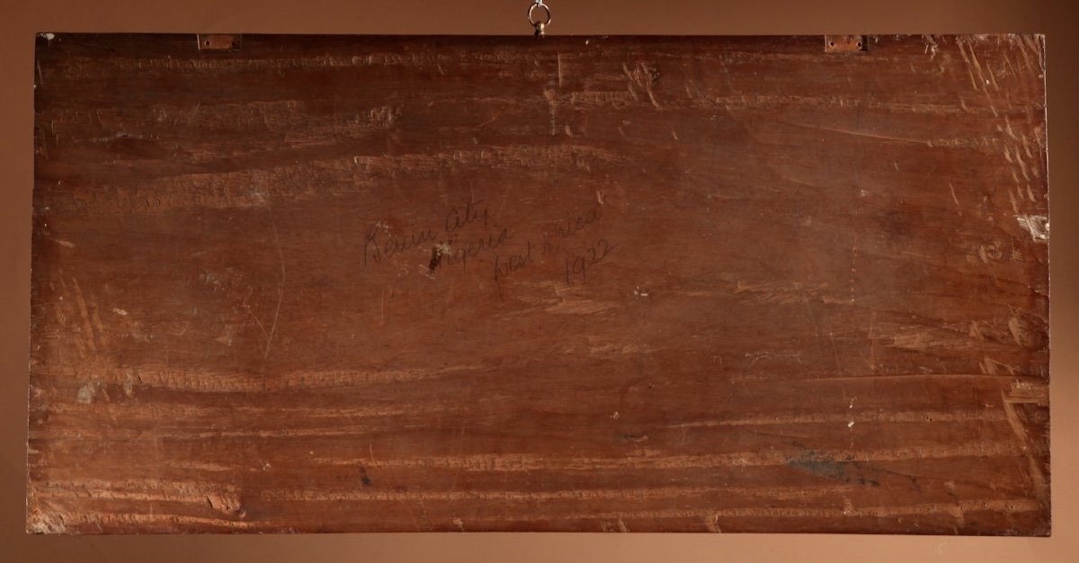 An Interesting Pair Of Original Early Benin Carved Hardwood Panels,-photo-7