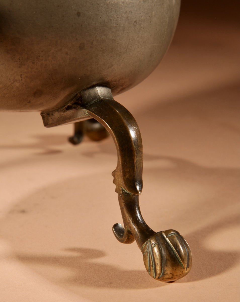  étain Hollandais Et Bronze « Kraantjeskan » (samovar / Café / Urne à Thé) Circa 1750. -photo-7