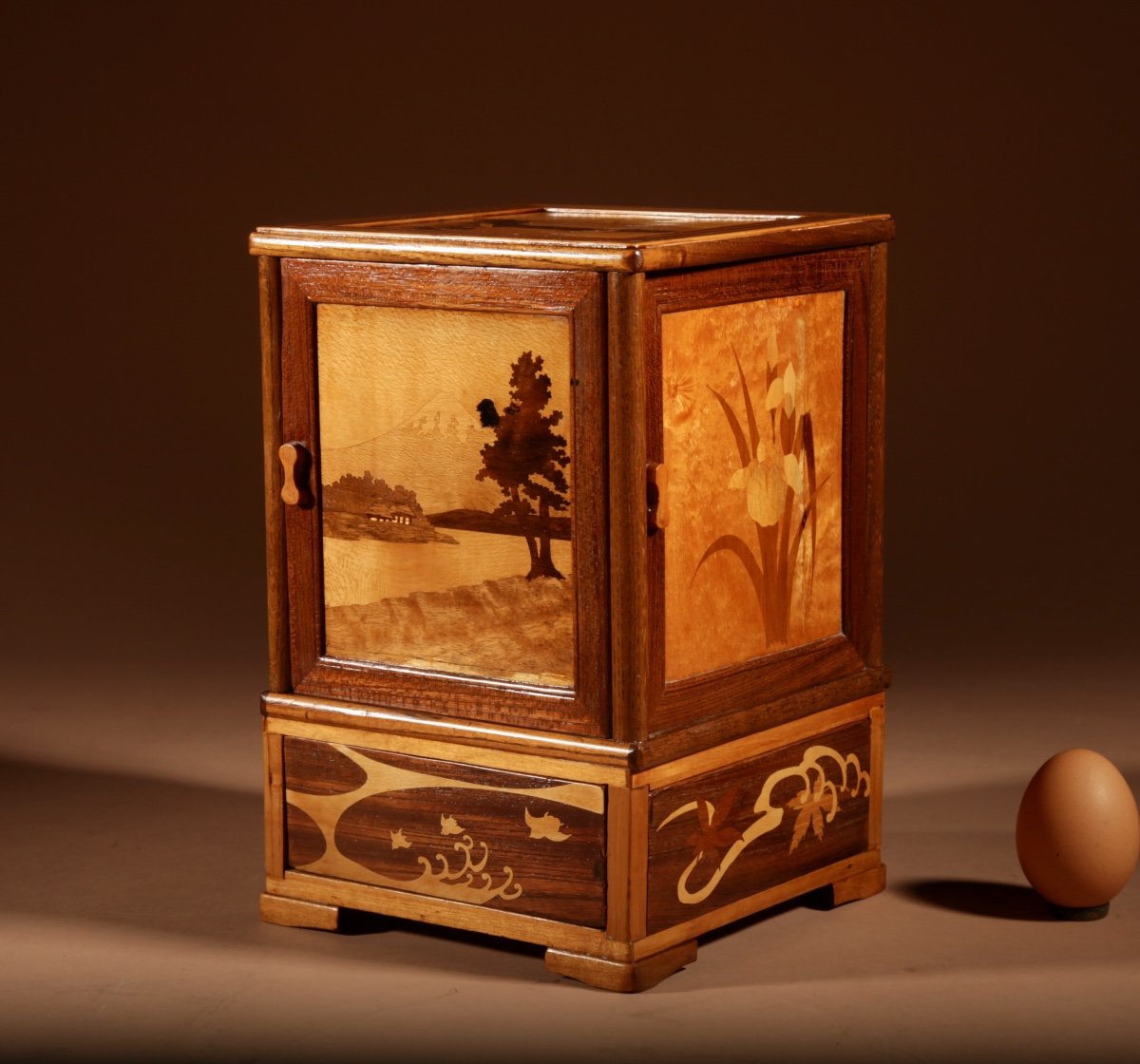 Art Deco Interesting Japanese Cigar Dispenser.-photo-3