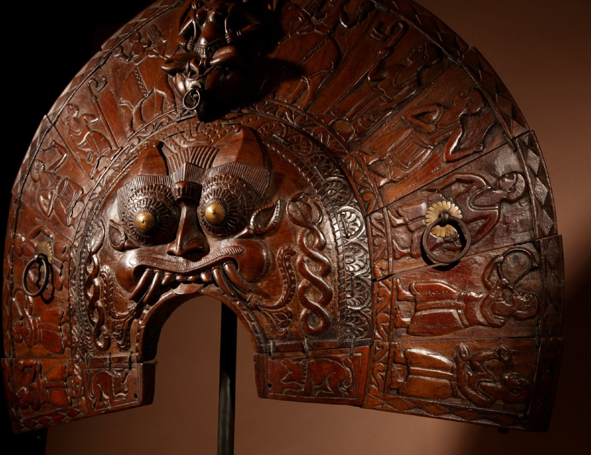 Impressive Theyyam Dancers Headdress, Kerala India, Circa 1920-photo-5