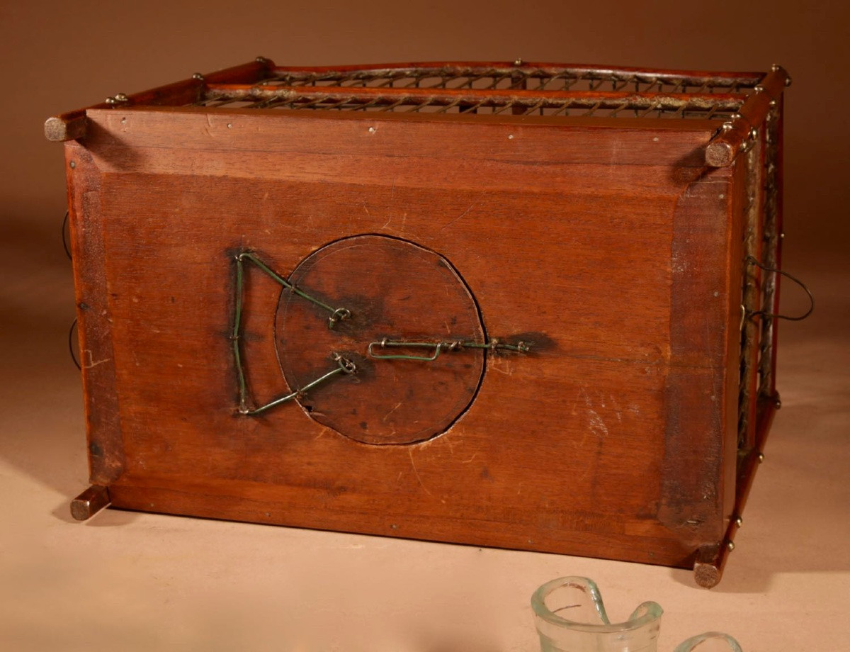  Rare Cage à Oiseaux En Acajou Et Laiton, Anglo-néerlandaise, Vers 1870-photo-3