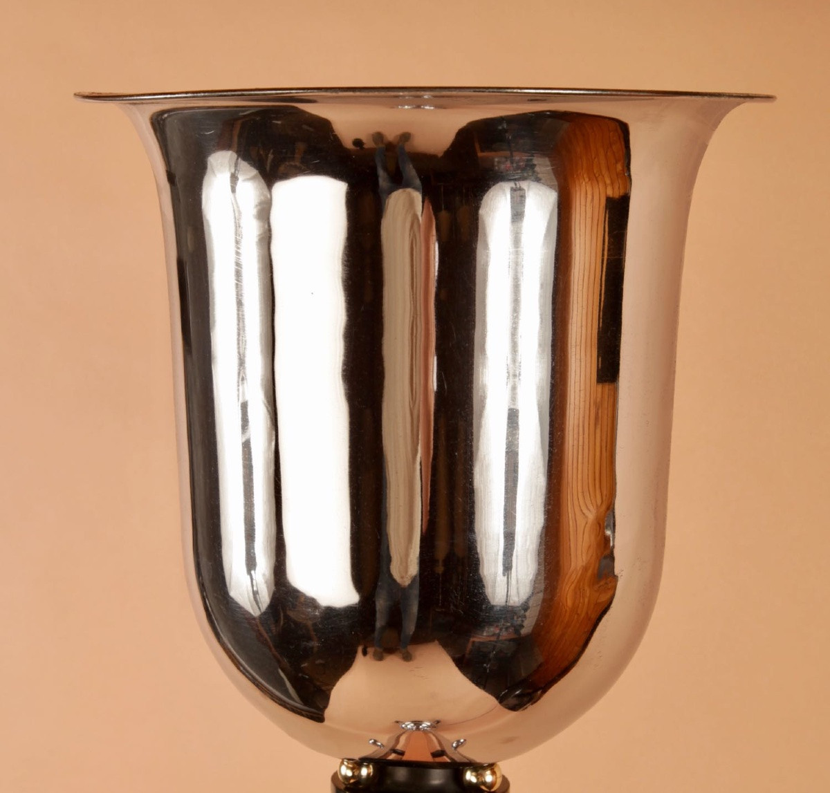  Very Elegant Modernist Chrome Art Deco Floor Lamp, France, Circa 1920-1940.-photo-3