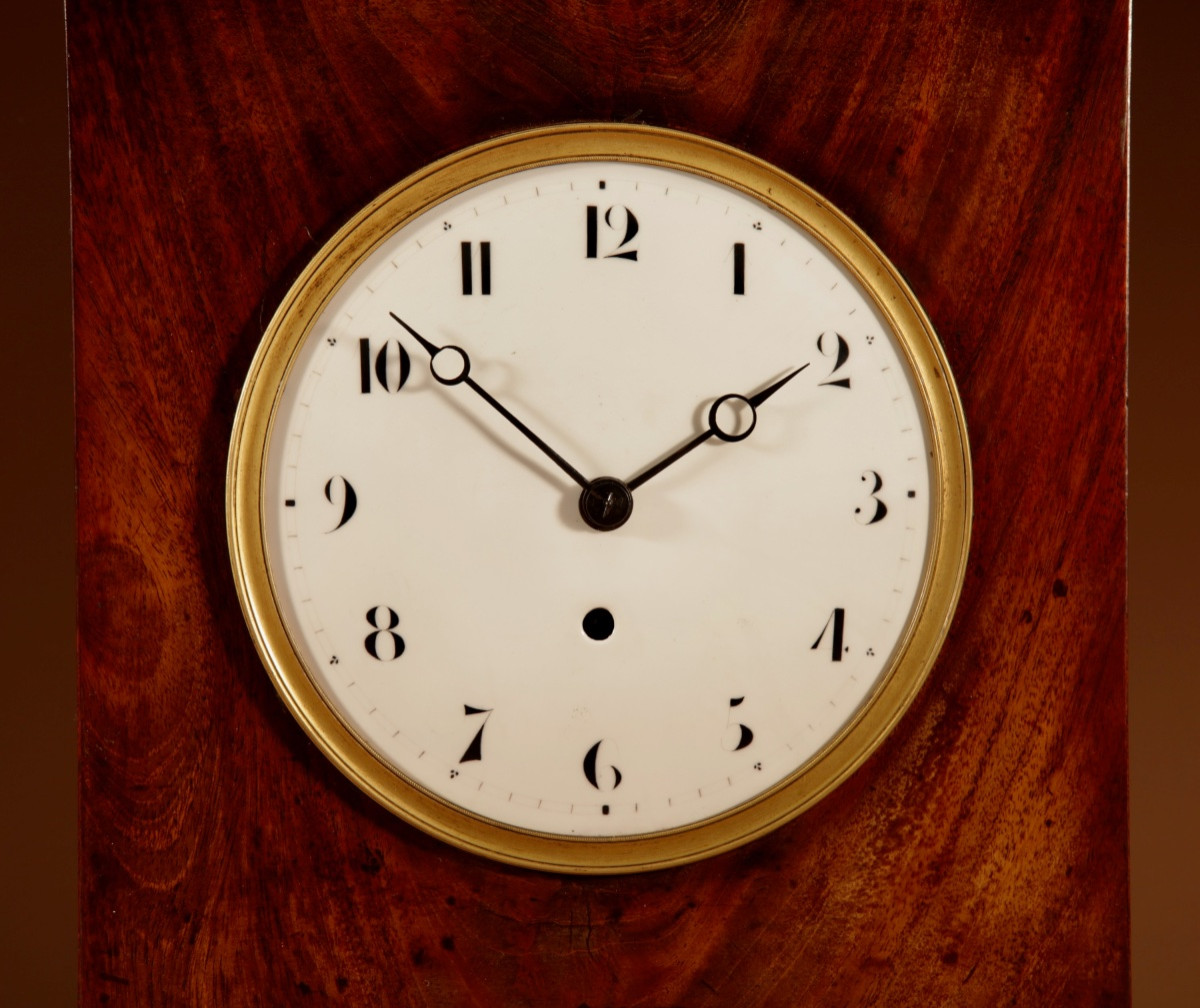 Impressive Directoire Style Mahogany Mantel Clock (1795-1799)-photo-4