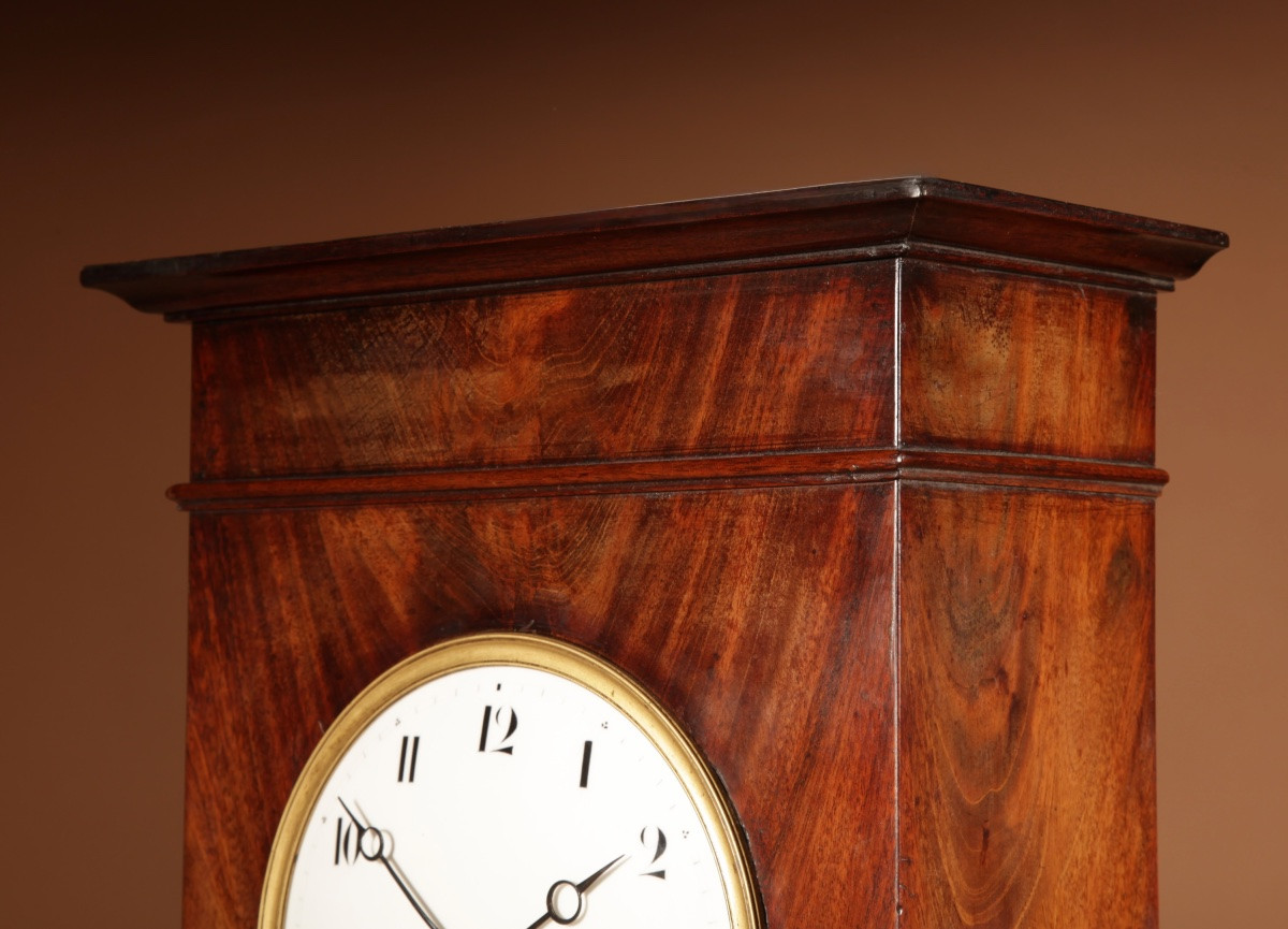 Impressive Directoire Style Mahogany Mantel Clock (1795-1799)-photo-3