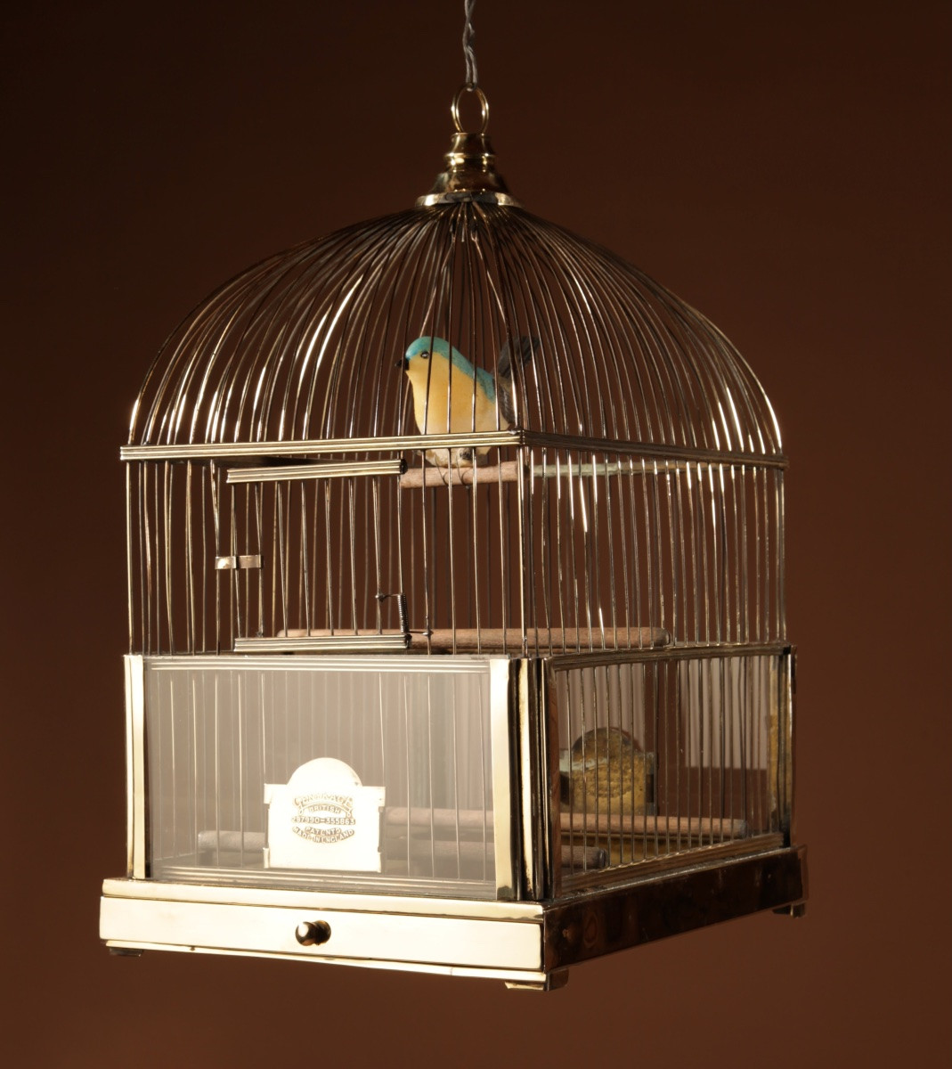 A Brass Very Decorative Bird Cage Circa 1920-40-photo-1