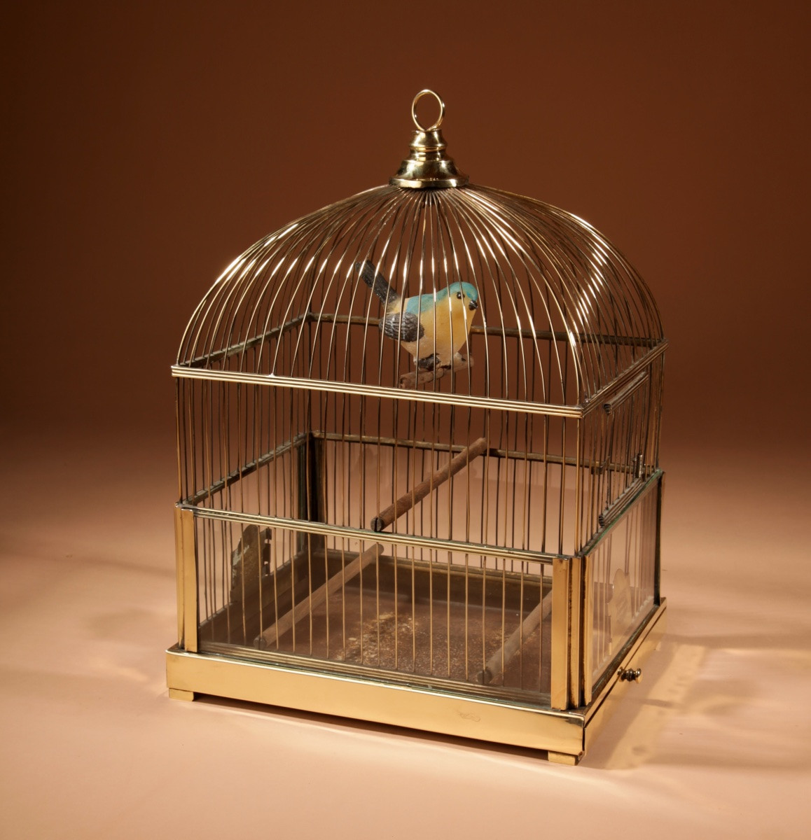 A Brass Very Decorative Bird Cage Circa 1920-40-photo-4