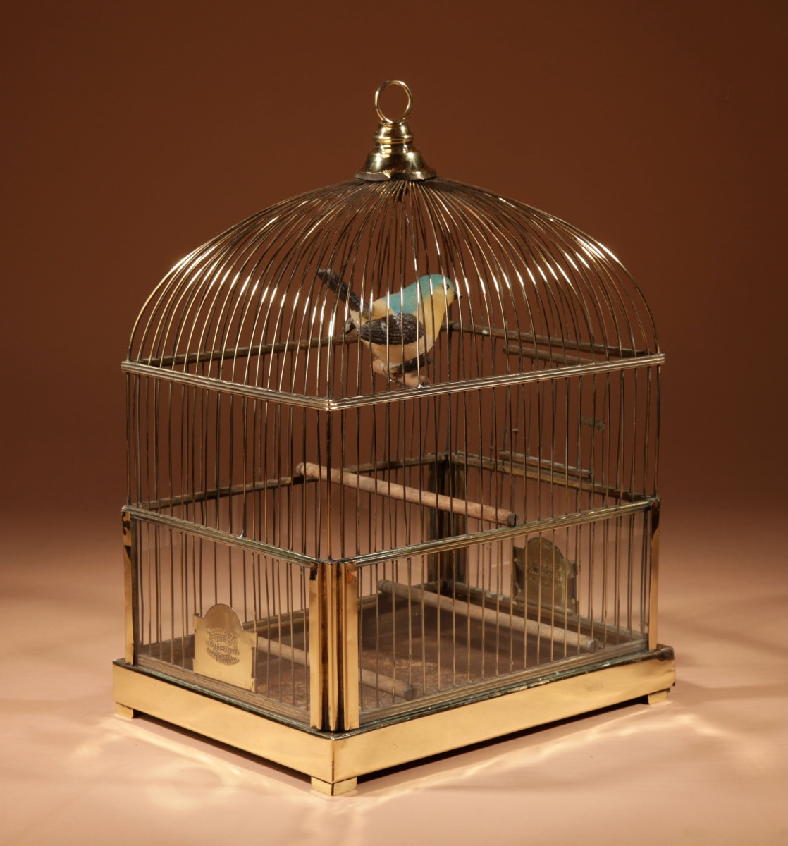 A Brass Very Decorative Bird Cage Circa 1920-40-photo-6