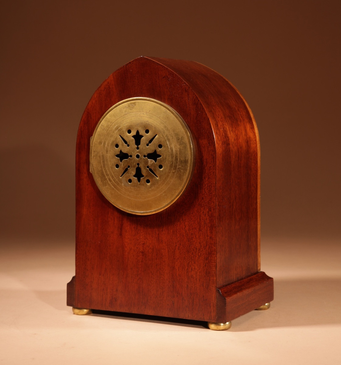 Intéressante pendule de cheminée édouardienne en acajou, vers 1901-1914-photo-3