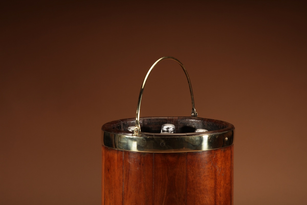 seau à tourbe/porte-bouteille géorgien en acajou et laiton, vers 1780-1800-photo-7