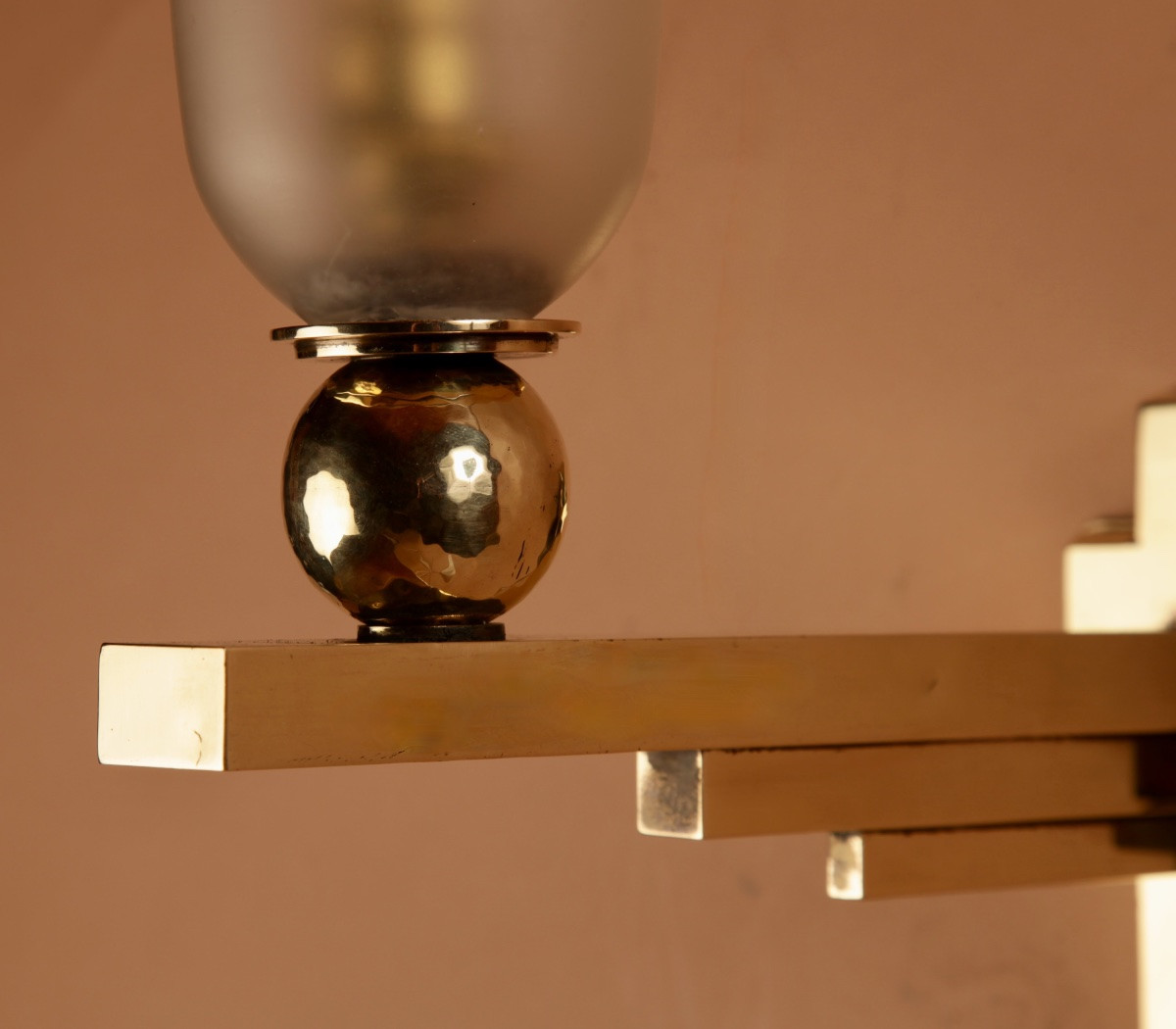 Very Elegant Art Deco Brass Wall Light.-photo-4
