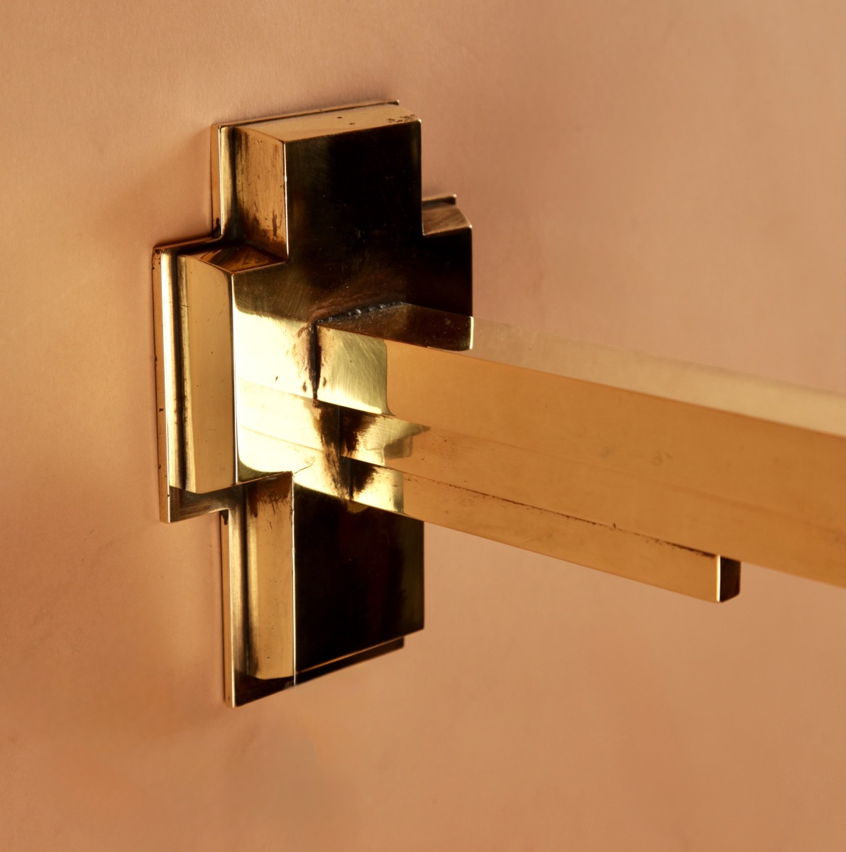 Very Elegant Art Deco Brass Wall Light.-photo-2