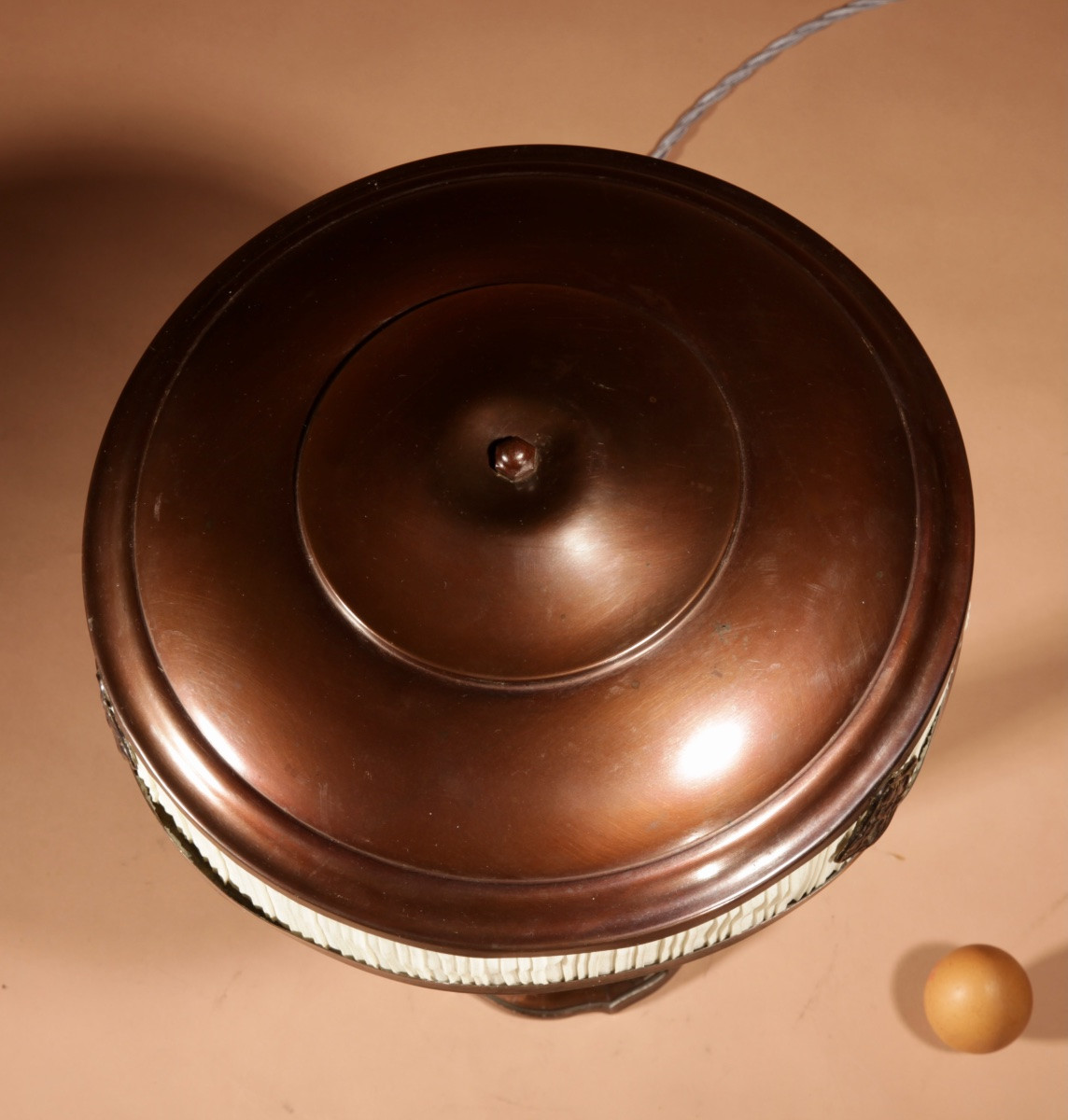  Original Patinated Table Lamp, Art Deco Style, Very Elegant, Germany, Circa 1900-1920. -photo-2