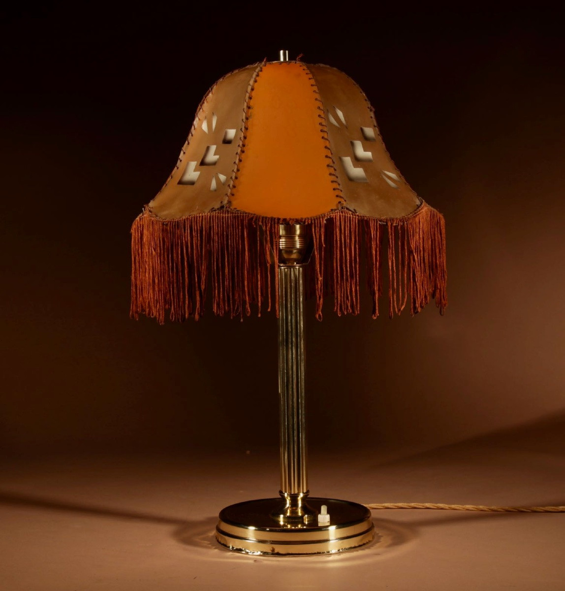 Lampe De Table Art Deco Cubisme Très Intéressante Circa 1920-photo-3