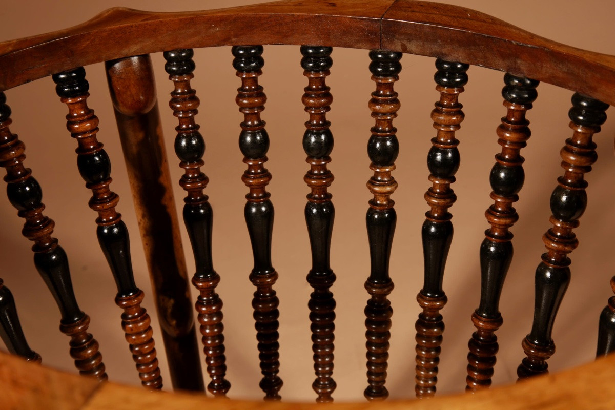 A Victorian Period Magnificent Rare Oval Walnut Peat Bucket / Tea Stove Circa 1850-photo-7