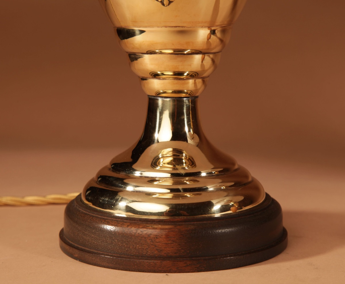 Paire de lampes de table anglaises en laiton, de style édouardien, très élégantes.-photo-2